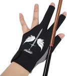 ANIMSWORD Breathable and Comfortable Billiard Pool Gloves Fits on Left Hand or Right Hand 3 Finger for Snooker Cue Sport Glove.