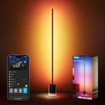 Govee Floor Lamp 2 Compatible with SmartThings, RGBIC Warm Cool White LED Floor Lamp, 1725lm Corner Lamp with Music Sync, 80+ Scene Modes, Smart Floor Lamp for Bedroom, Living Room, Studio, Black