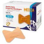 Flexible Fabric Bandages - Flex Fabric Adhesive Bandages Finger-Tip Bandages for Finger Care and to Protect Wounds from Infection - (100 Count Box)