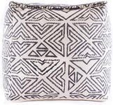 Mandala Life ART White Cube Pouf Ottoman Cover- 20x20x20 inches –Vintage Stool Floor Pillow Cushion Bean Bag for Seating Area Living Room