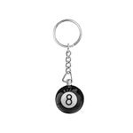 ODETOJOY 1pc Billiards Keychain Pool Ball Keychain Lucky 8 Ball Pool Player Gift for Billiards Lover Black 8 Key Ring