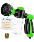 The Original Pup Jet Dog Washing Hose Attachment with Soap Dispenser - 8-in-1 Grooming Brush Shower Attachment & Shampoo Sprayer for Dog Washing, Bath and Grooming, Perfect Pet Grooming