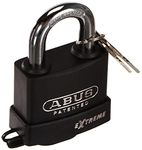 ABUS padlock Extreme 83WP/63 - weatherproof - extreme corrosion protection and sheathing - hardened special steel - ABUS security level 9 - black