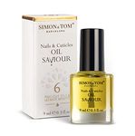 Simon&Tom Nail Oil Saviour - Nails and Cuticles Repair Treatment - 9 ml - For dry, flaking and split Nails - Accelerates Growth - With Organic Argan Oil - Jojoba and Sweet Almond Oil - Made in Spain