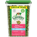 FELINE GREENIES Adult Cat Treats Natural Dental Care, Savory Salmon Flavour, 9.75oz. Tub