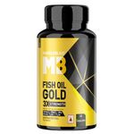 MuscleBlaze Omega 3 Fish Oil Gold (60 Capsules) | 1300mg Omega 3 with 500mg EPA & 400mg DHA | 3x Triple Strength Formula | No Fishy Aftertaste