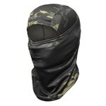 BLIENCE Military Camo Face Mask Bandana Balaclava Hood Headwear for Men Women Tactical Training Cycling Ski Wind-Resistant Hunting