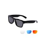 OhO sunshine Audio Sunglasses,Voice Control and Open Ear Style Listen Music and Calls with Volumn UP and Down, Bluetooth 5.0 Smart Glasses and IP44 Waterproof Feature for Outdoor Sports