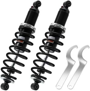Oumurs Adjustable 410mm 16.14 inch Rear Shock Absorbers Fit for 2005-2018 Polaris Sportsman 400/450/500/570/700/800 HO 4x4, OE Replacement 7043100(1 Pair, Black)