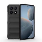 WBWONE Soft TPU Cover for Xiaomi Poco X6 Pro Case, [Built-in Fiber Flocking][Stealth Airbag] Non-Slip Protective Shock Absorption Rugged Bumper. Black