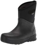 BOGS Men's Bozeman Mid Waterproof Insulated Rain Boot, Black, 10 D(M) US