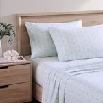 Tommy Bahama - Queen Sheets, Cotton Percale Bedding Set, Crisp & Cool, Stylish Home Decor (Kaw Palms Blue, Queen)