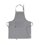 AMOUR INFINI Cotton Aprons for Women with Pockets Adjustable Strap and Waist Ties Printed Reusable Aprons for Baking, Cooking, Gardening (27.5 x 33 Inches - Charcoal)