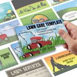 Business Cards Customize with Landscaping Services Templates, Custom Business Cards Personalized with Your Logo, 3.5"X 2" 300gsm Matte Paper for Small Business