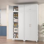 Polup Kitchen Pantry Cabinet, 90" T