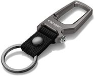 Spigen Carabiner Clip, Key Chain Bottle Opener, Keychain Ring, Keychain Clip, Keyring for Ladies and Men - Gunmetal