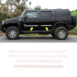 Body Side Molding Trim Door Protector Fit for Hummer H2 2003-2009,Stainless Steel Body Molding Insert Trim Kit