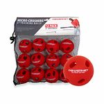 PowerNet Micro Crushers Limited Flight Training Baseballs 12 PK | Wiffle Style Batting Practice Ball for Pre-Game Warm Ups and Hitting Drills | Better Eye Coordination for Speed & Power (Red)