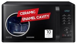 Samsung 23 L Grill Microwave Oven (MG23A3515AK/TL, Black, Various Auto Cook Programs, Keep Warm, Quick Defrost, LED Display, Ceramic Enamel Cavity, Wire Rack with 10 year warranty)