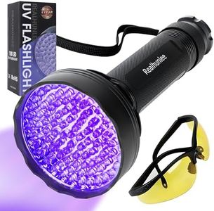 UV Flashlight Black Light, 100 LED Blacklight Flashlite Pet Urine Detector for Dry Dog/Cat Urine Stains Detection, Bed Bug, Scorpions Finder with UV Sunglasses, Working with Pet Odor Eliminator