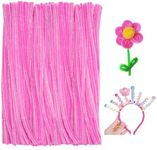 FirstKitchen Pipe Cleaners - 200pcs Pink Pipe Cleaner Pastel Colors for Crafts 0.23"X12" Plush and Pliable Bouquet Chenilles Stems for Valentine's Day Flowers DIY Arts Craft Decorations