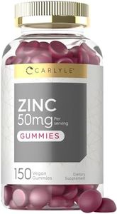 Zinc 50mg Gummies | 150 Count | Vegan, Non-GMO and Gluten Free Formula | Zinc Citrate Dietary Supplement | by Carlyle