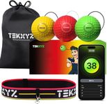 TEKXYZ® Reflex Ball with Counter App | Online Community for Boxing Ball, Perfect for Reaction, Agility, Punching Speed, Fight Skill and Hand Eye Coordination | Stocking Stuffer Gift for All Ages