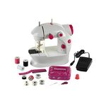 Theo Klein 7901 Fashion Passion Children's Sewing Machine I With Foot Pedal, 2 Speed Settings and Lots of Accessories I Dimensions: 19.5 cm x 12.5 cm x 20 cm I Toy for Children Aged 8 Years and Up, Multi - Colored