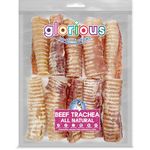 Glorious Treats and Chews All-Natural Beef Trachea for Dogs: Premium, Grain-Free & Protein-Rich Dog Chews for Large Breeds - Ideal for Training, Dental Health Support, and Nutritious, Tasty Snack