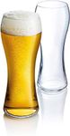 Incrizma Glassware - Light Beer Glass, Clear Classic Pilsner Glass Set, Bar Weizen Glass, Wheat Beer Glasses, Set of 2 (590 ml)