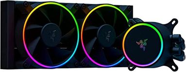 Razer Hanbo Chroma RGB All-In-One Liquid Cooler aRGB Pump Cap: Ultimate AIO Design - Quiet, aRGB Fans - Silent, Liquid Cooling - PWM Fan Controller Support - RGB Chroma aRGB - 240MM-RC21-01770100-R3M1