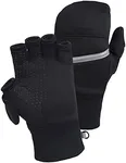 TrailHeads Men's Convertible Mittens | Recycled Fingerless Gloves For Running - small/medium