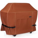 NettyPro BBQ Grill Cover 56 Inch Outdoor Patio 600D Heavy Duty Waterproof 3-4 Burner Barbecue Cover for Weber, Char-Broil, Brinkmann, Nexgrill Grills and More, Brown