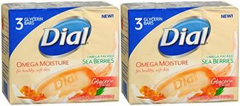 Dial Omega Moisture Glycerin Bar Soap, Sea Berries ? 3 pack, 4 oz bars (Pack of 2)