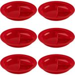 Providence Spillproof Partitioned Plate - 9" Red (6-Pack)