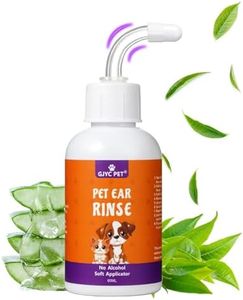 GJYC PET Ear Cleaner for Dogs and Cats,Dog Ear Infection Treatment for Itch Relief, Cleans The Ear Canal from Debris and Buildup Removes Wax, Odor with Aloe 2 Fl oz