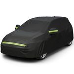 Favoto Car Cover Winter Full Cover Car Tarpaulin Dustproof Waterproof Car Cover Car Cover for 400 cm - 435 cm Hatchback Black 435 cm x 180 cm x 160 cm, 2.8 kg