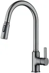 Lefton Pull-Out Kitchen Faucet with 3 Water Outlet Modes, Grey, KF2204-2