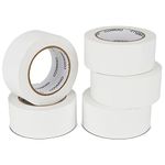 5-Pack White Heavy Duty Duct Tape, 2 inches x 30 Yards, Strong, Flexible, No Residue, All-Weather and Tear by Hand - Bulk Value for Repairs, Industrial, Professional Use