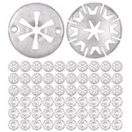 Zocipro 60Pcs Heat Shield Clips, Car Exhaust Heat Shield Clips, Metal Locking Star Washers Heat Shield Fixing Clips for Automobile, Underbody Heat Shield Fasteners (2 Style)