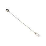 Andrew James Double Head Cocktail Drink Mixer Muddler Stirrer Stirring Mixing Spoon Ladle Stainless Steel Home Bar (Silvery)