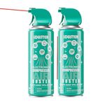 iDuster Canned Air Duster for Computer - Disposable Keyboard Cleaner Cleaning Duster for Electronics, 2PCS(10oz)