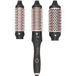 PHOEBE 3 in 1 Thermal Brush Set Heated Round Brush, Create Loose Volume Curls With Digital Display 3 Heat Settings Ceramic Tourmaline Ionic Hair Curling Wand Dual Voltage 1.25Inch & 1.5Inch & 1.77Inch