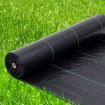 GarveeLife 6.5ft x 330ft Weed Barrier Landscape Fabric Heavy Duty, Premium 3.2 Oz Ground Cover Weed Block Gardening Mat, Easy Setup & Superior Weed Control, for Erosion Control, Weed Barrier