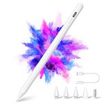 Stylus Pen for Apple iPad 2024-2018, 2X Faster Charge Pencil for iPad 10th/9th-6th Generation/iPad Pro 11"/12.9"/M4, iPad Air 5/4/3/11"-13" M2, iPad Mini 6/5- Tilt Function/Palm Rejection