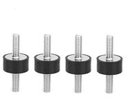 Rubber Mounts, 4pcs M6 Rubber Mounts, Male Anti Vibration Silentblock Car Boat Bobbins, for Air Compressors, Diesel Engines, Gasoline Engines, Water Pumps(VV20*10 M6*18)