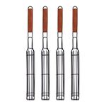 Farberware 5290494 BBQ Shish Kabob Grilling Baskets, Black and Wood