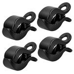 Doryum 4 Pcs Stroller Pegs Clips to Hook Muslin Sun Shade to Canopy, Pram Toy Holder,Car Seat Cover Clips for Attach a Lid, Blanket or Toy to a Stroller, Black