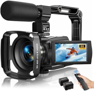 8K Video Camera Camcorder 2025 Latest 88MP Ultra HD Video Cameras Wifi Vlogging Camera for YouTube 18X Digital Video Cameras with 32G Card Microphone 6-Axis Anti-Shake IR Night Vision Video Recorder