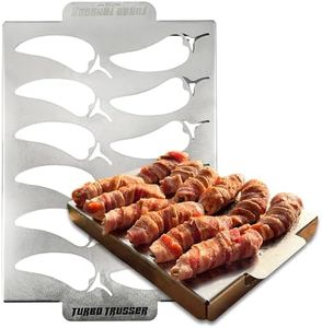 TURBO TRUSSER I Jalapeno Popper Rack I Easily Make Twelve Jalapeno Poppers Cut in Half I Dishwasher Safe I Made in USA I 1 Rack